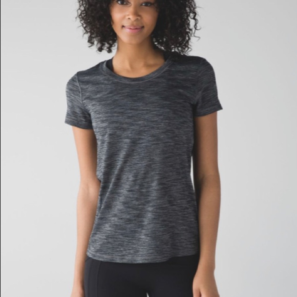 Lululemon Beat The Heat Short Sleeve *Heathered Black/Black*